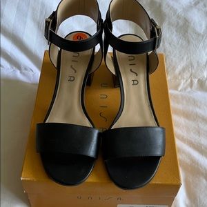Unisa black block heels
